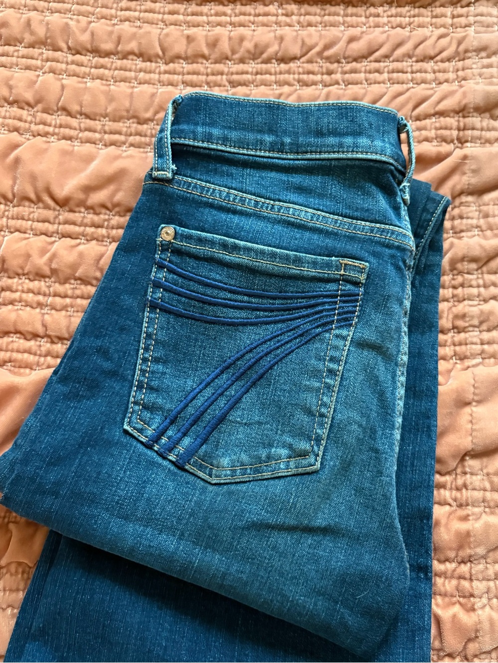 7 For All Mankind Blue Bootcut Jeans (never worn)
